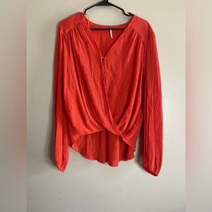 Free people long sleeve blouse size M